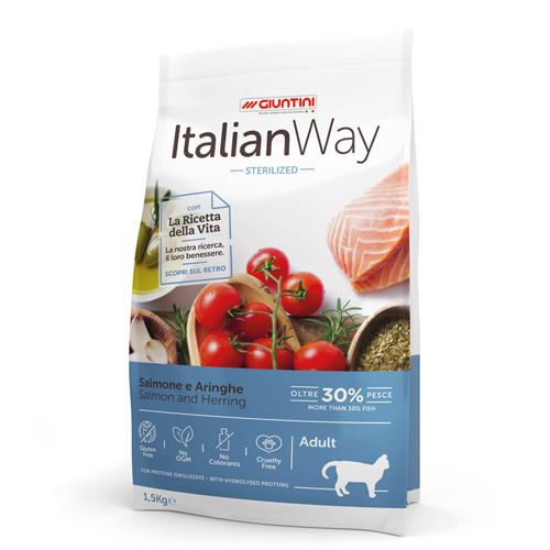 ItalianWay Cat Sterilized Salmone (4x1,5kg)